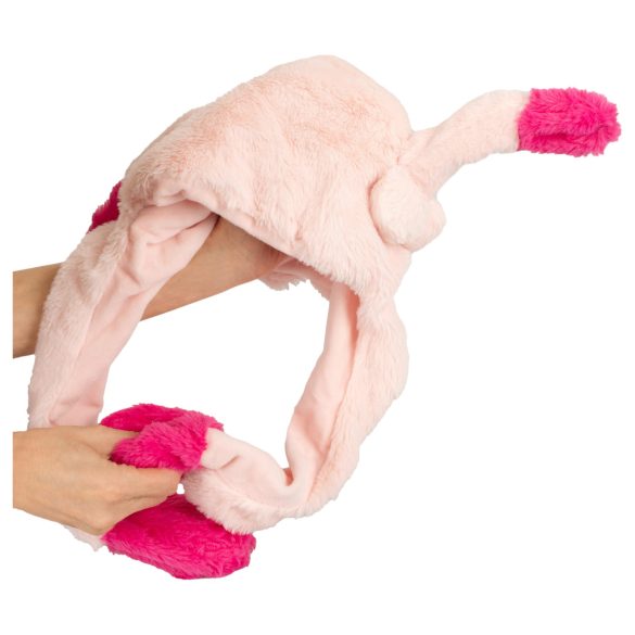 Ausu cepure ar kustīgām ausīm - rozā