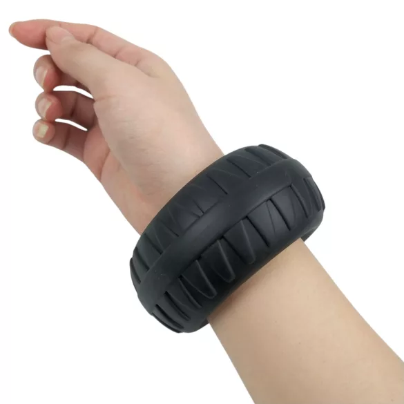 Pulselock Oak - īpaši bieza silikona dzimumlocekļa gredzens (melns) - 40 mm