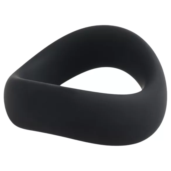 Pulselock Cocktura - vītots silikona dzimumlocekļa gredzens (melns) - 45 mm