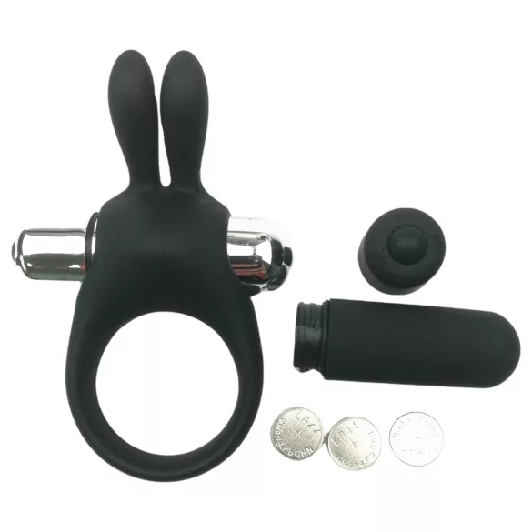 Pulselock Vantr - vibrējošais truša dzimumlocekļa gredzens (melns) - 30 mm