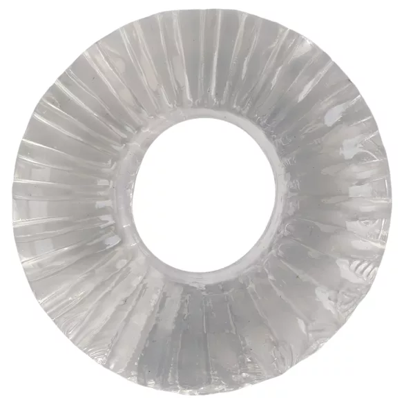 Pulselock Cocktura - rievota TPE dzimumlocekļa gredzens (caurspīdīgs) - 19 mm