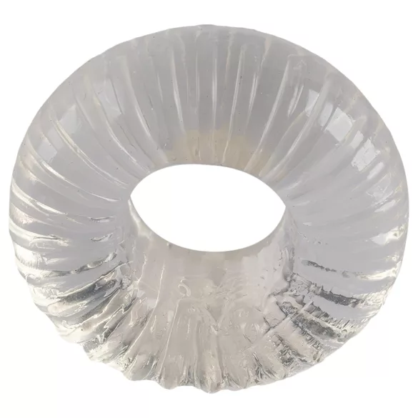 Pulselock Cocktura - rievota TPE dzimumlocekļa gredzens (caurspīdīgs) - 19 mm