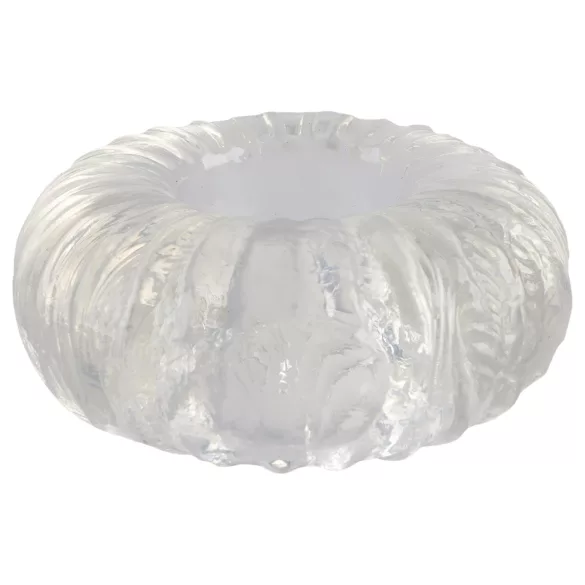Pulselock Cocktura - rievota TPE dzimumlocekļa gredzens (caurspīdīgs) - 19 mm