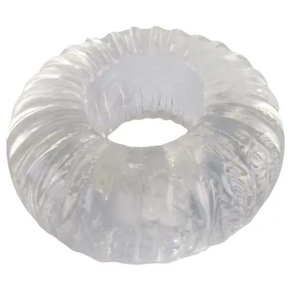 Pulselock Cocktura - rievota TPE dzimumlocekļa gredzens (caurspīdīgs) - 19 mm