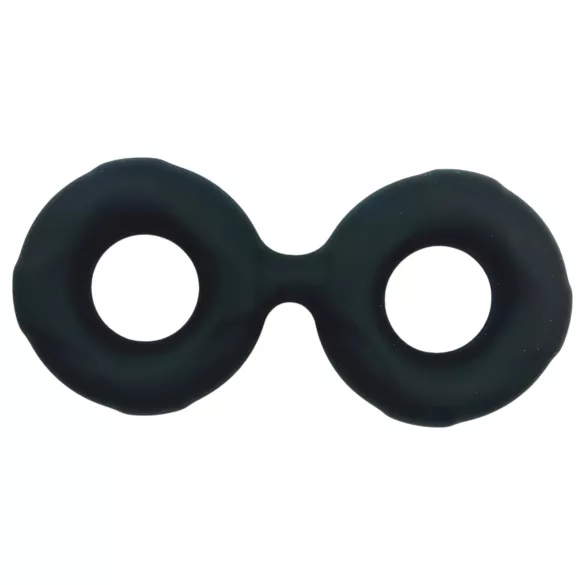 Pulselock Taur - dubults dzimumlocekļa un sēklinieku gredzens (melns) - 25 mm