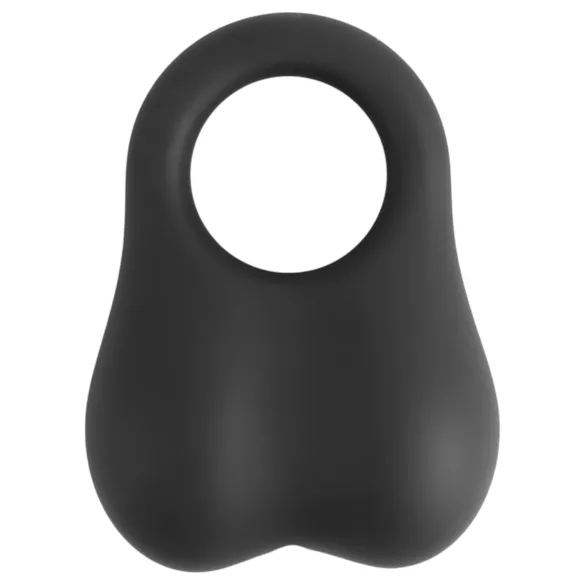 Pulselock Taur - silikona dzimumlocekļa un sēklinieku gredzens ar stikla lodītēm (melns)