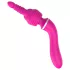 Lonely 2in1 - masāžas un G-punkta vibrators ar 3 uzgaļiem rozā