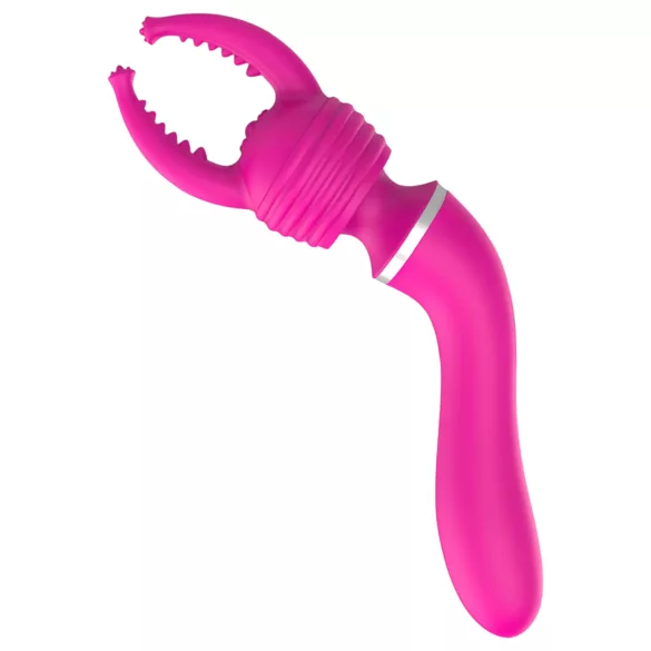 Lonely 2in1 - masāžas un G-punkta vibrators ar 3 uzgaļiem rozā