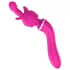 Lonely 2in1 - masāžas un G-punkta vibrators ar 3 uzgaļiem rozā