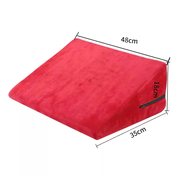Desirel Magic Pillow - ķīļveida seksa spilvens - mazs (sarkans)