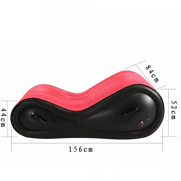 Magic Pillow - piepūšams BDSM mēbeles ar roku dzelžiem liels sarkans