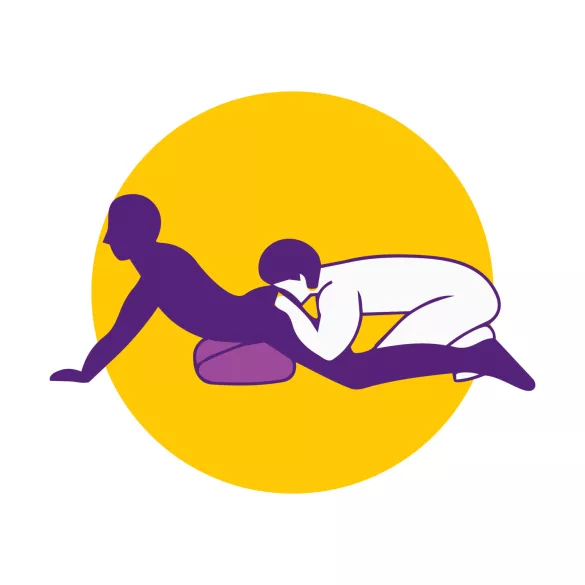 Desirel Magic Pillow - piepūšams seksa spilvens ar dildo turētāju (violets)