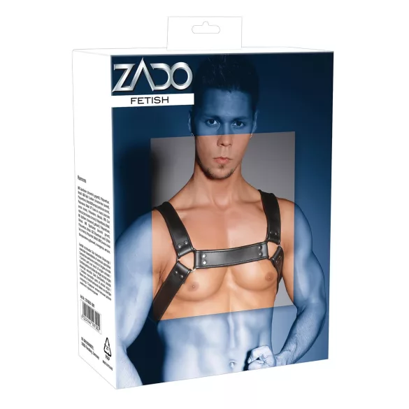ZADO - ādas krūšu siksna melna