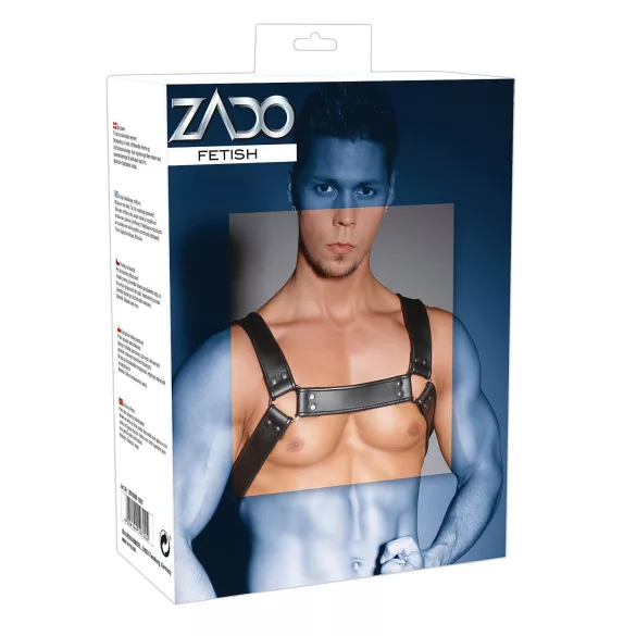 ZADO - ādas krūšu siksna melna