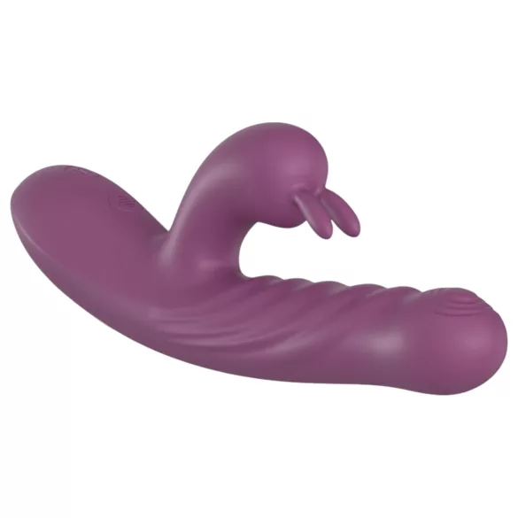 Funny Me Rabbit Bunny - uzlādējams, stumjošs klitora rociņas vibrators (violets)