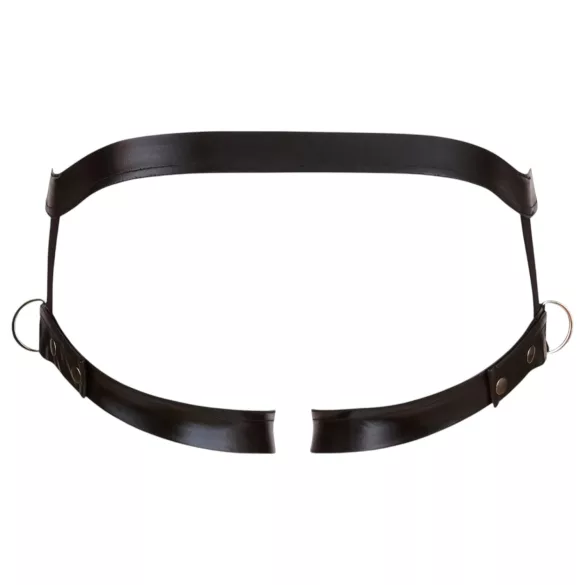 Svenjoyment - vīriešu hārnijs ar dzimumlocekļa gredzenu melns M/L