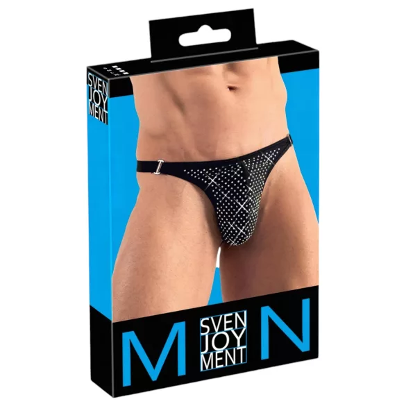 Svenjoyment - vīriešu stringi ar strasām melni