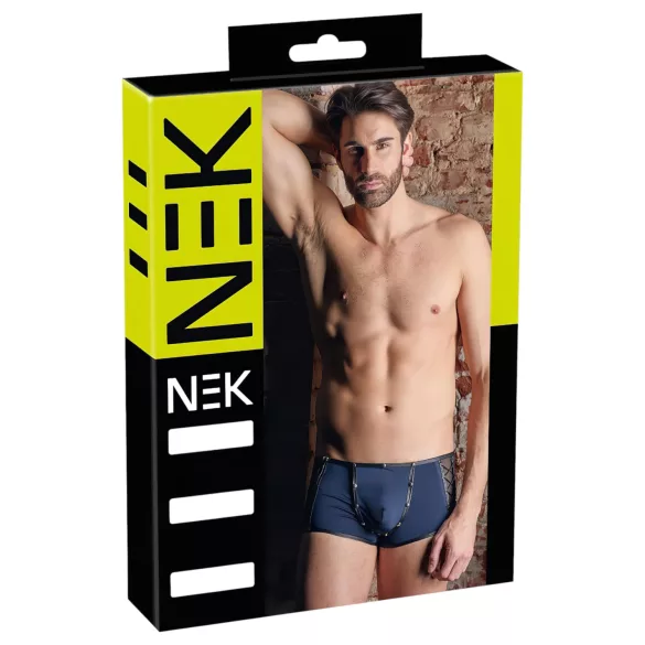 NEK - bokseršorti ar mežģīņu un tīkliņa ielaidumiem melni/zili
