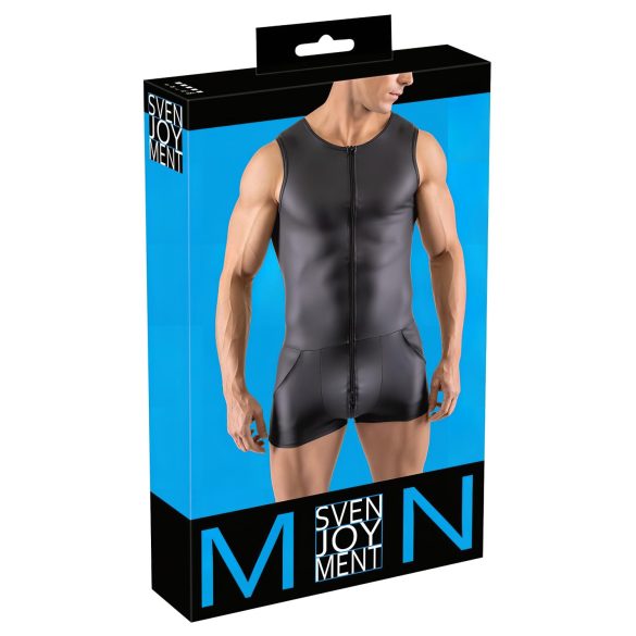 Svenjoyment - melna vīriešu īsā kombinezons bez piedurknēm - XL