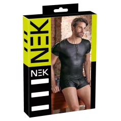 NEK - matēts īsroku vīriešu krekls (melns) - M