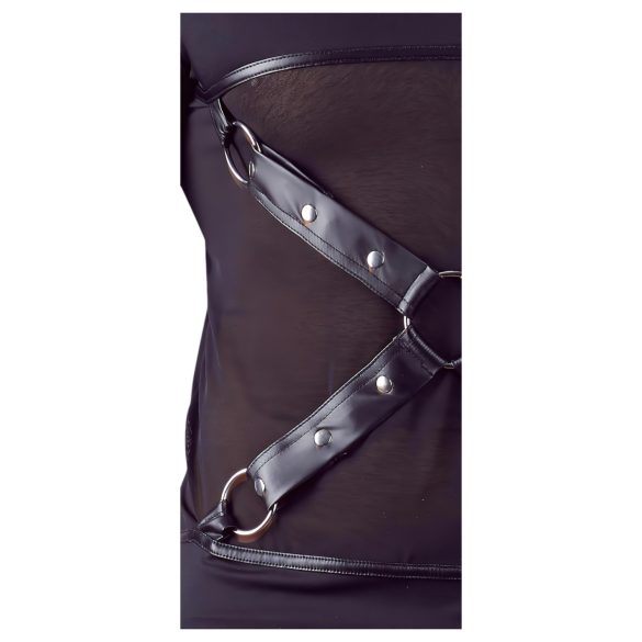 NEK - melns, garām lencēm vīriešu krekls ar garām piedurknēm - M