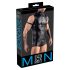 Svenjoyment - Vīriešu bezpiedurknis melns tops ar krūšu siksnu - XL