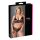 Cottelli Plus Size - mežģīņu krūštura komplekts (melns) - XXL