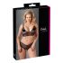 Cottelli Plus Size - mežģīņu krūštura komplekts (melns) - XXXXL