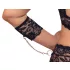 Cottelli Bondage Plus Size - mežģīņu krūštura komplekts (melns)
