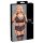 Cottelli Bondage Plus Size - mežģīņu krūštura komplekts (melns) - 3XL
