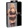 Cottelli Bondage Plus Size - mežģīņu krūštura komplekts (melns) - 4XL