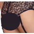 Cottelli Bondage Plus Size - mežģīņu krūštura komplekts (melns) - 4XL