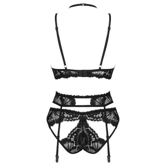 Obsessive Alessya - mežģīņu apakšveļas komplekts (melns) - M/L