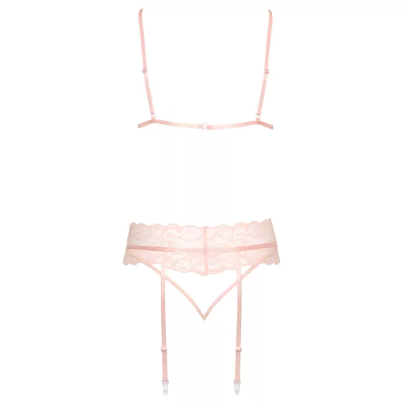 Kissable - sieviešu mežģīņu apakšveļas komplekts rozā - L/XL