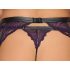 Cottelli Bondage - apakšveļas komplekts un roku dzelži (melns-violets) - XL