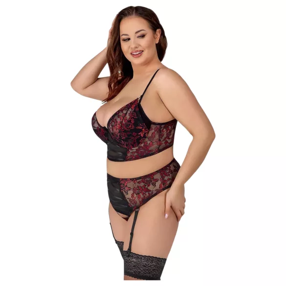 Cottelli plus size sieviešu apakšveļas komplekts sarkans