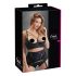 Cottelli Plus Size - lencīšu krūšu pacēlājs ar gredzenu (melns) - 95D