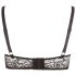 Cottelli Plus Size - lencīšu krūšu pacēlājs ar gredzenu (melns) - 95D