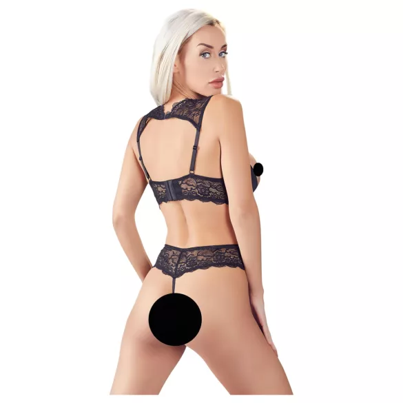 Cottelli - atvērto krūšturu komplekts sievietēm melns - 85B/L