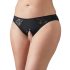 Cottelli Plus Size - mežģīņu biksītes ar atvērumu (melns)