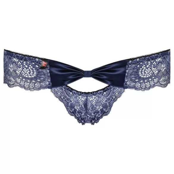 Obsessive Auroria - sieviešu biksītes ar izšuvumu un bantīti zils - L/XL