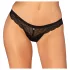 Obsessive sieviešu stringi ar mežģīnēm melnā krāsā - XL/XXL