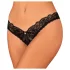 Obsessive sieviešu atvērta mežģīņu stringi melni - M/L