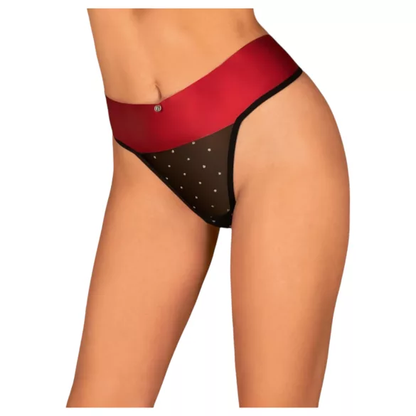 Obsessive sieviešu stringi ar bantīti, sarkani - L/XL