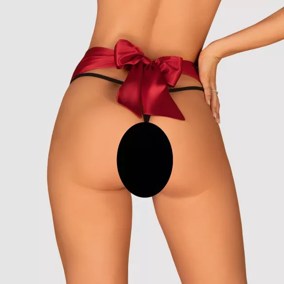 Obsessive sieviešu stringi ar bantīti, sarkani - L/XL
