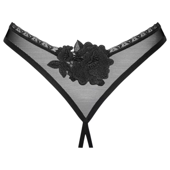 Obsessive sieviešu atvērtās string biksītes melnas - M/L