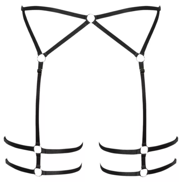 Cottelli - sieviešu stringi plāni melni - L/XL