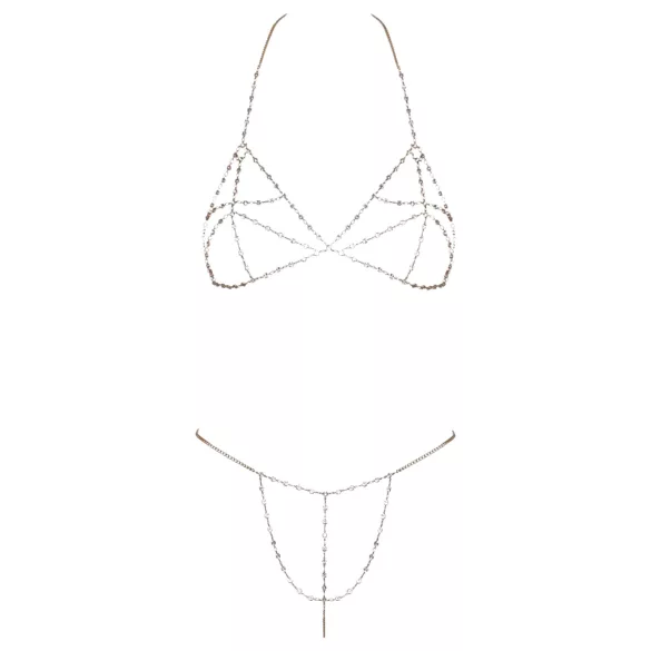 Cottelli - ķēdītes bikini sievietēm ar strasām sudraba