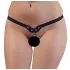 Fetish - ķēdītes stringi ar kniedēm (melni, S-L)