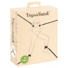 Vegan Fetish - piesiešanas komplekts gultai melns